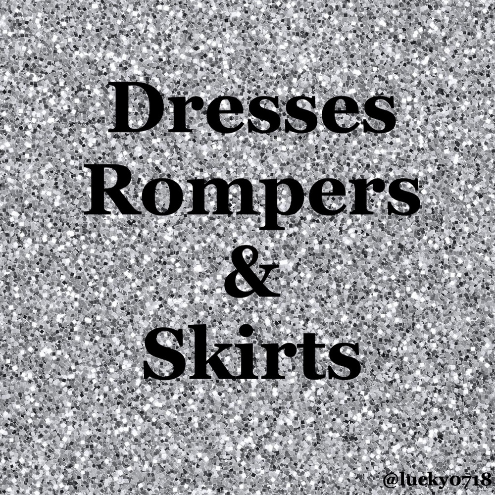 Dresses, Rompers & Skirts below: